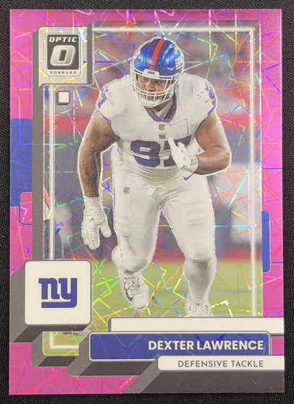 Dexter Lawrence 2022 Panini Donruss Optic Pink Velocity /79 Giants