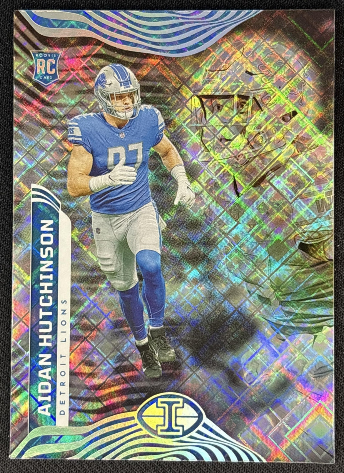 Aidan Hutchinson 2022 Panini Illusions Trophy Collection Diamond Lions Sports Trading Card