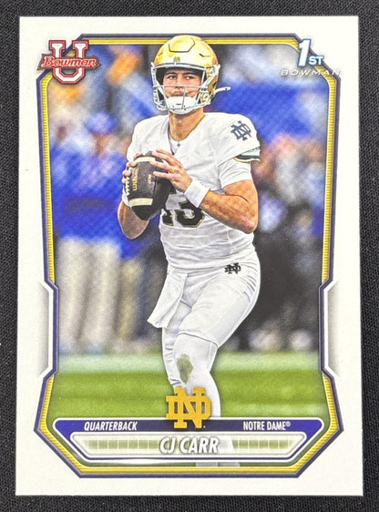CJ Carr 2026 Bowman Paper Prospects Fighting Irish