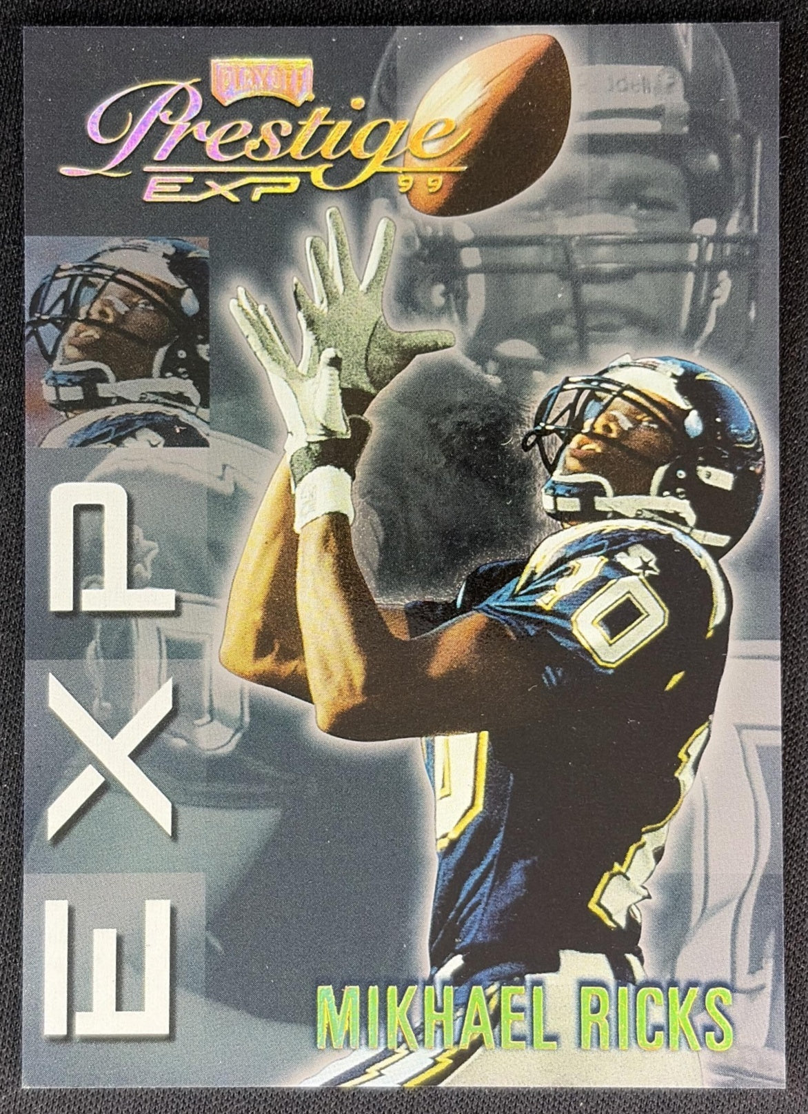 Mikhael Ricks 1999 Playoff Prestige EXP Reflections Gold /1000 Chargers front