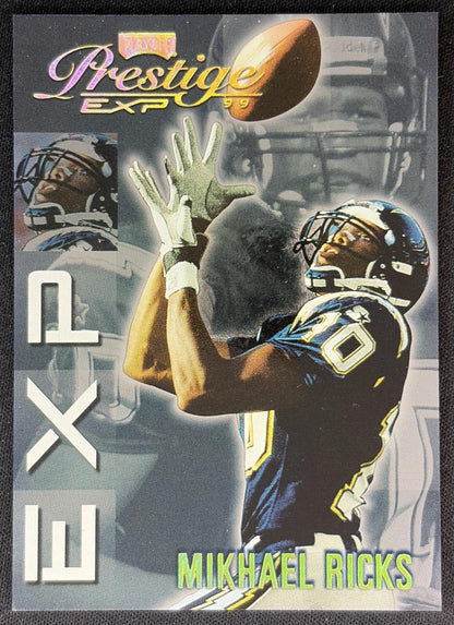 Mikhael Ricks 1999 Playoff Prestige EXP Reflections Gold /1000 Chargers front
