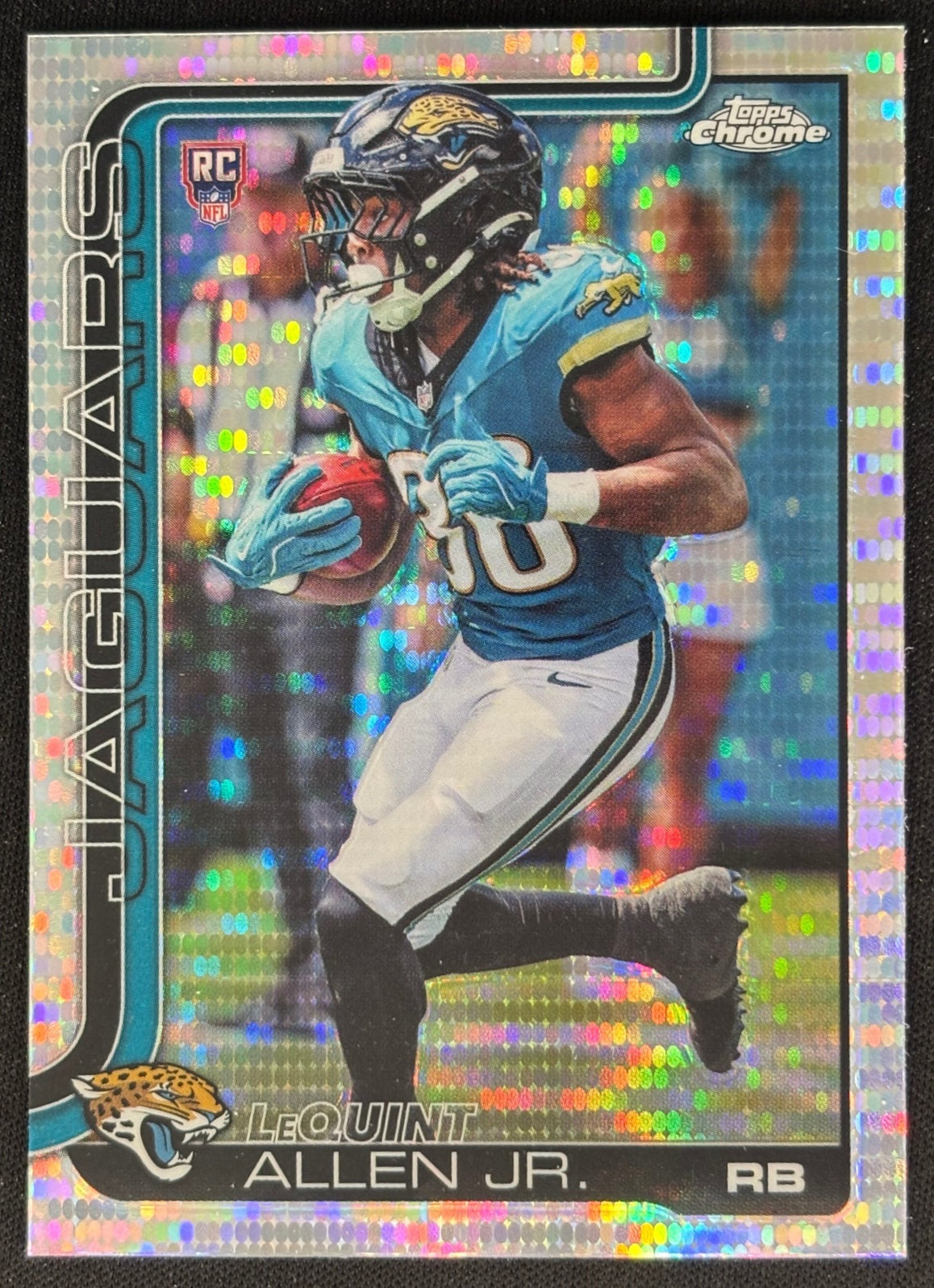 LeQuint Allen Jr. 2025 Topps Chrome Rookie Pulsar Refractor Jaguars Sports Trading Cards