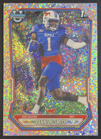 Yannick Smith 2026 Bowman Chrome Prospects Speckle Refractor Mustangs Sports Trading Card