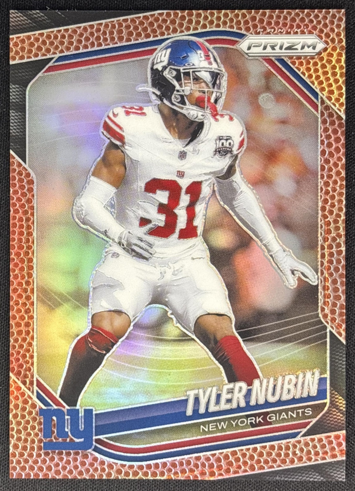 Tyler Nubin 2025 Panini Prizm Pigskin /180 Giants