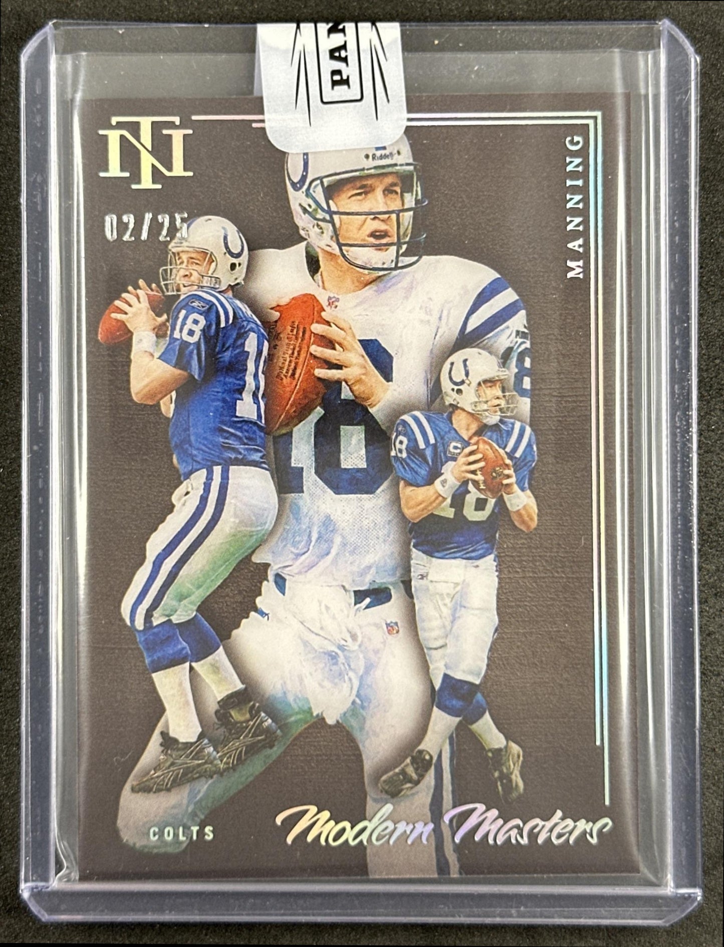 Peyton Manning 2022 Panini National Treasures Modern Masters Holo Silver /25 Colts