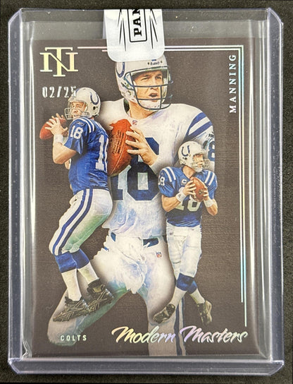 Peyton Manning 2022 Panini National Treasures Modern Masters Holo Silver /25 Colts