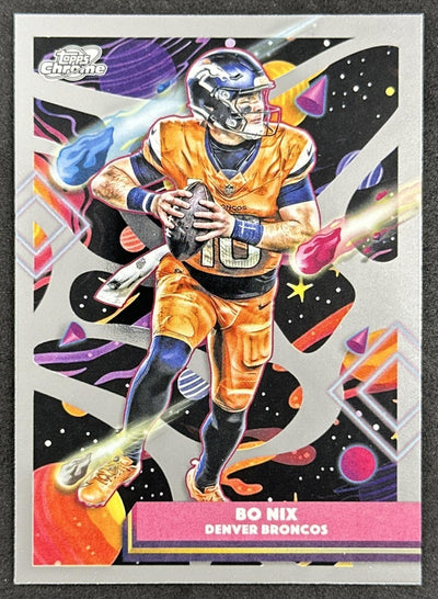 Bo Nix 2025 Topps Cosmic Chrome Broncos Sports Trading Cards