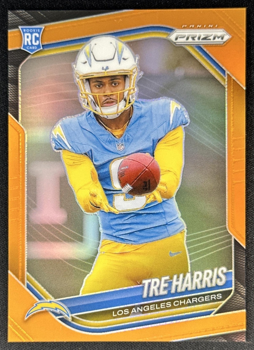 Tre Harris 2025 Panini Prizm Orange /249 Chargers