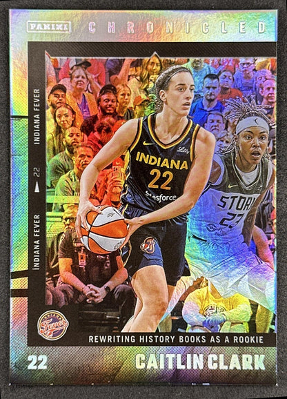 Caitlin Clark 2025 Panini Chronicled WNBA Holo Fever 8 Indiana Fever