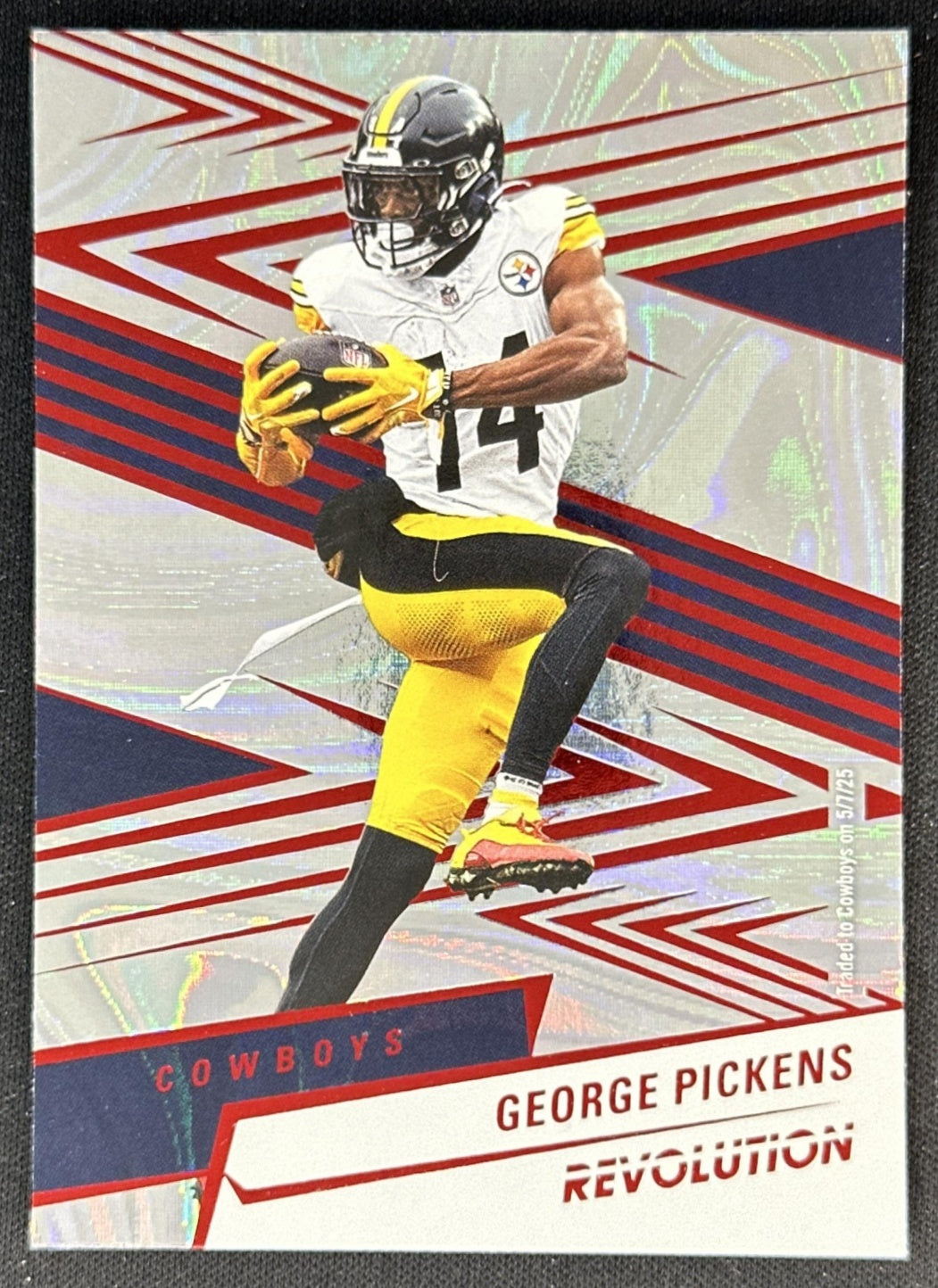 George Pickens 2025 Panini Revolution Red Swirl Cowboys