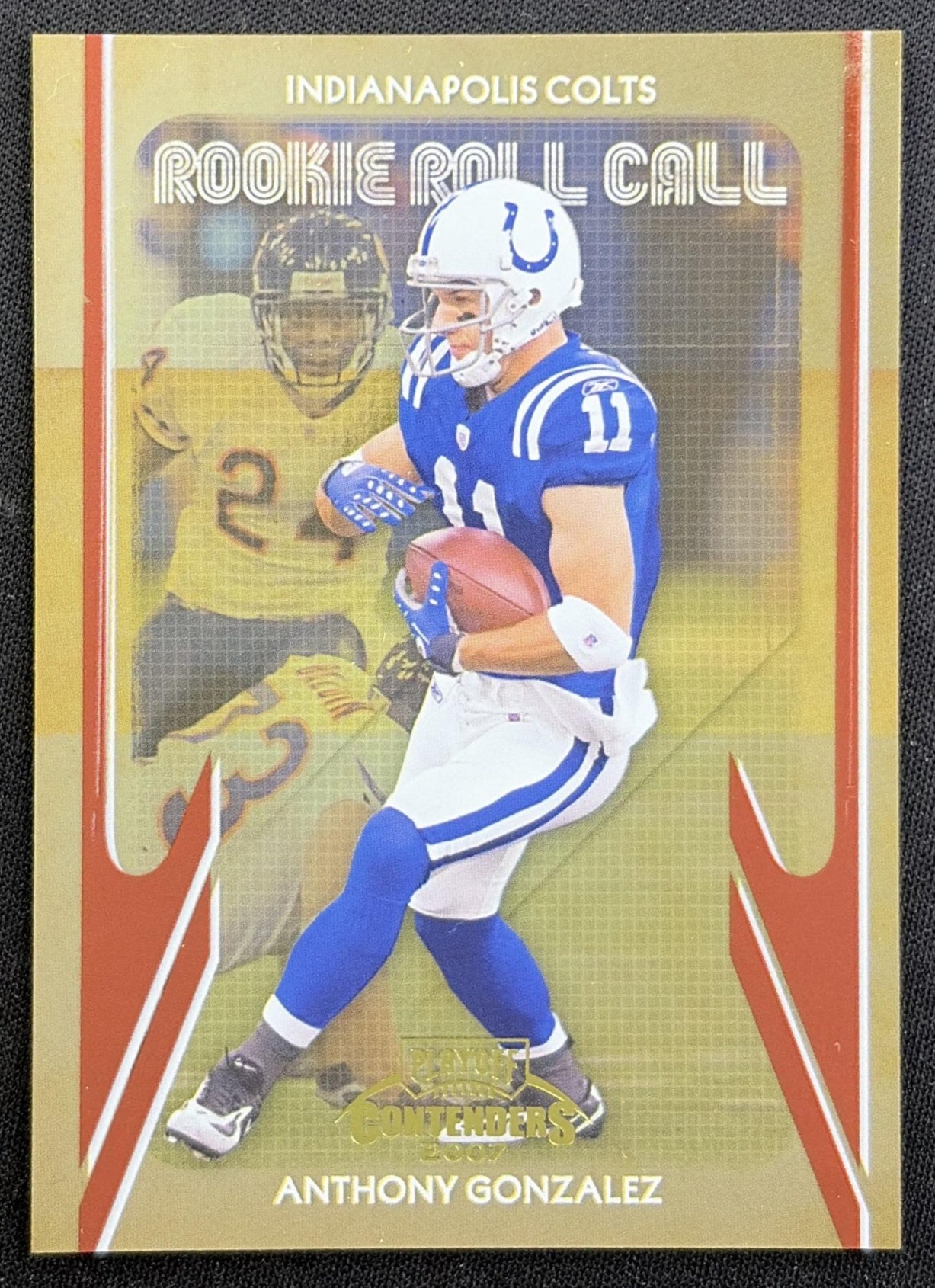 Anthony Gonzalez 2007 Playoff Contenders Rookie Roll Call /1000 Colts front