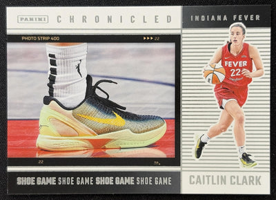 Caitlin Clark 2025 Panini Chronicled Shoe Game Fever 72 Sports Trading Card