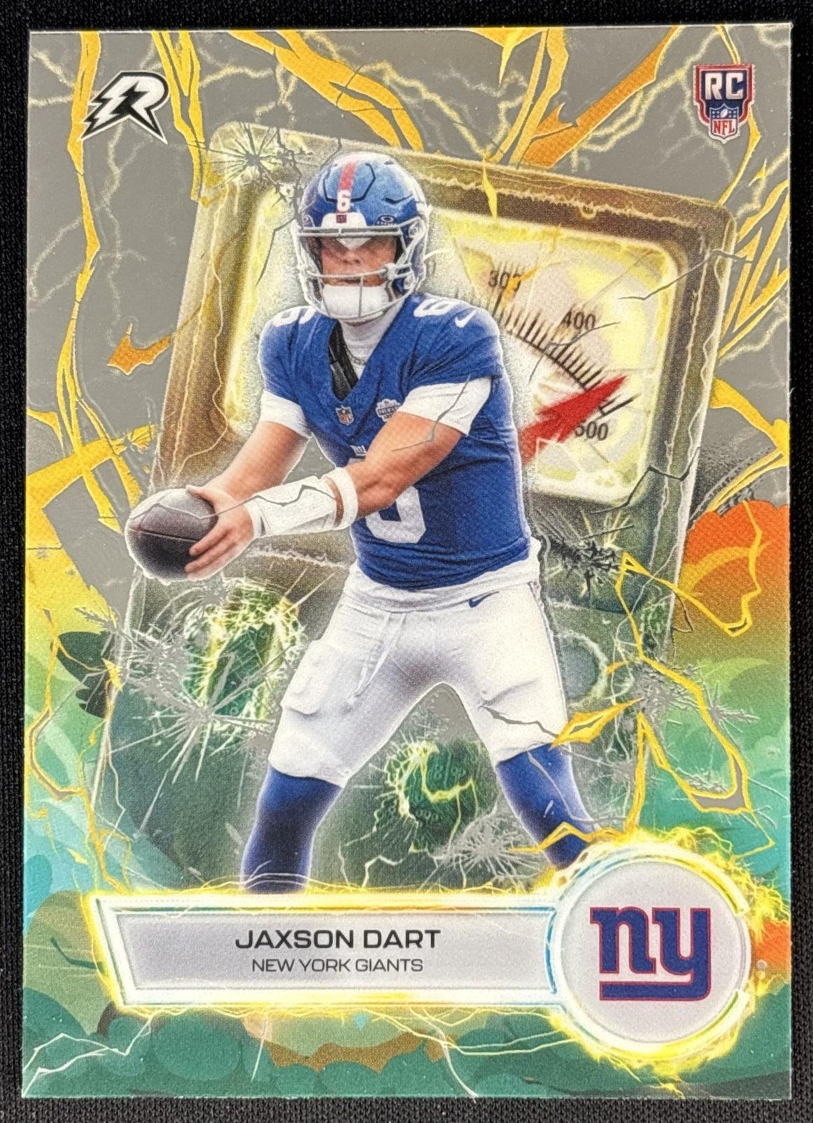 Jaxson Dart 2025 Topps Resurgence Voltaic Giants New York Giants Sports Trading Cards