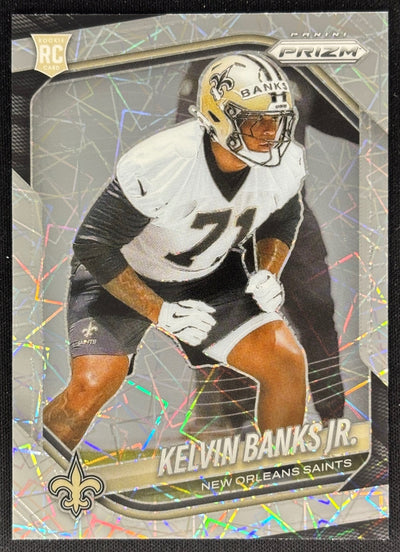 Kelvin Banks Jr. 2025 Panini Prizm Lazer Saints Sports Trading Cards