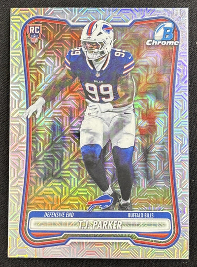 T.J. Parker 2026 Bowman Chrome NFL Mojo Refractor Bills Sports Trading Card