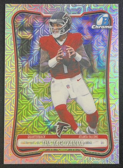 Tua Tagovailoa 2026 Bowman Chrome NFL Mojo Refractor Falcons