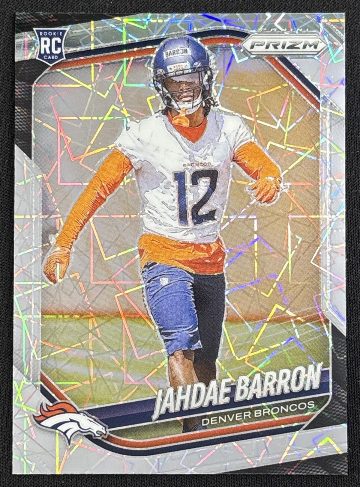 Jahdae Barron 2025 Panini Prizm Lazer Prizm Broncos - front
