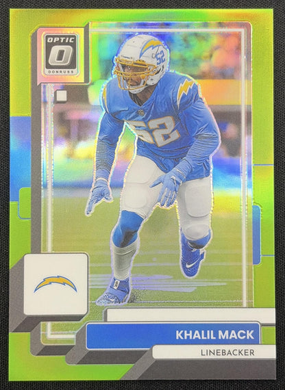 Khalil Mack 2022 Panini Donruss Optic Lime Green /35 Chargers
