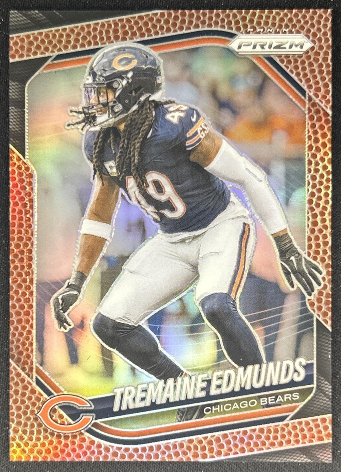 Tremaine Edmunds 2025 Panini Prizm Pigskin /180 Bears front