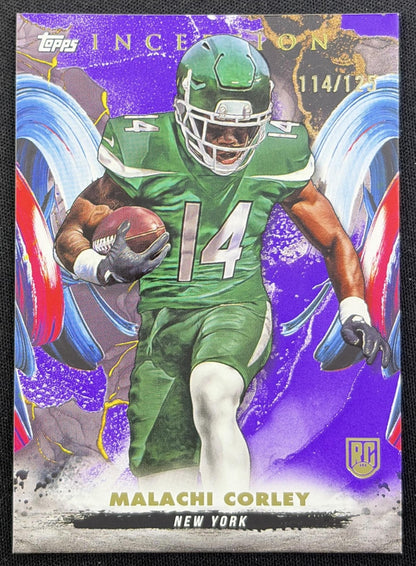 Malachi Corley 2024 Topps Inception Purple /125 Jets