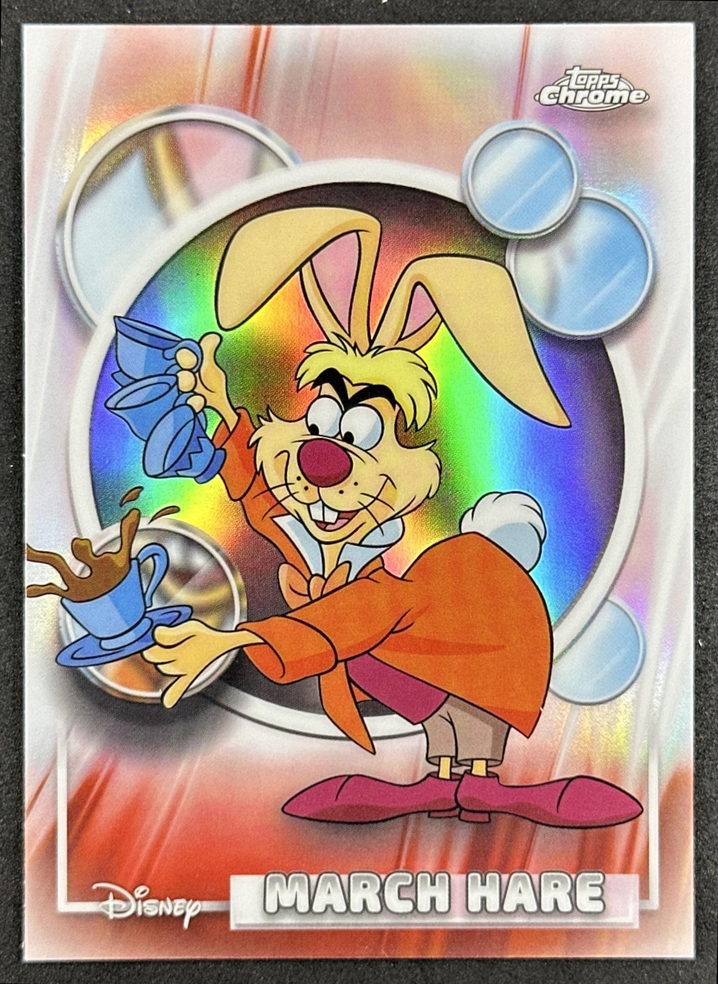 March Hare 2026 Topps Chrome Disney Refractor Alice in Wonderland Front