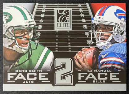 EJ Manuel Geno Smith 2014 Panini Elite Face 2 Silver - Front