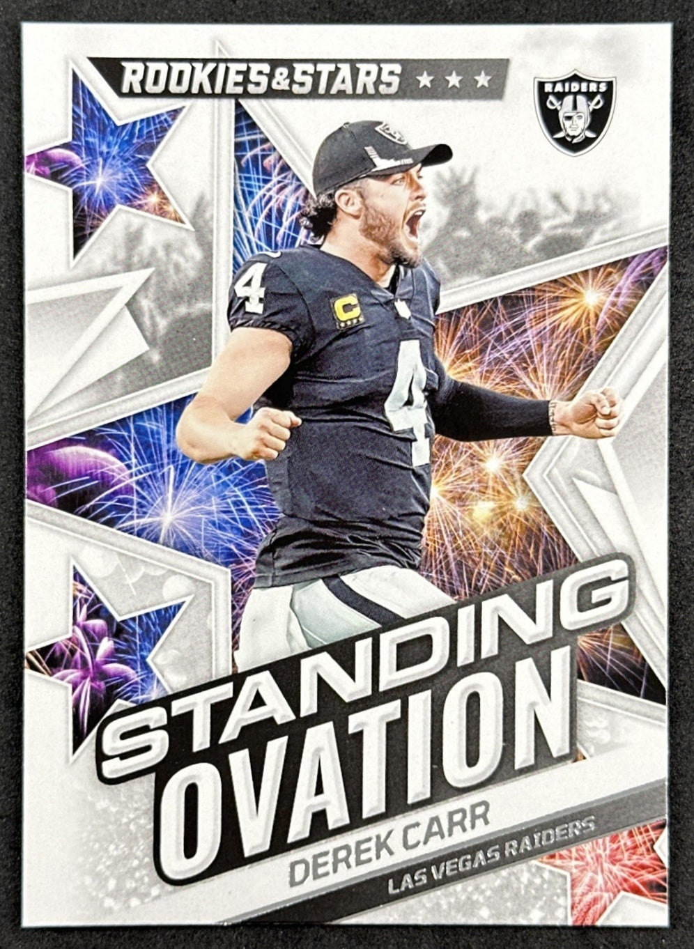 Derek Carr 2022 Panini Rookies & Stars Standing Ovation Raiders Front
