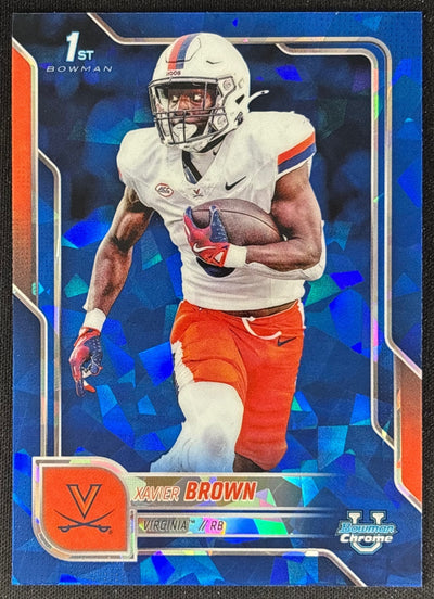 Xavier Brown 2025 Bowman Chrome University Sapphire Prospect Cavaliers Sports Trading Card