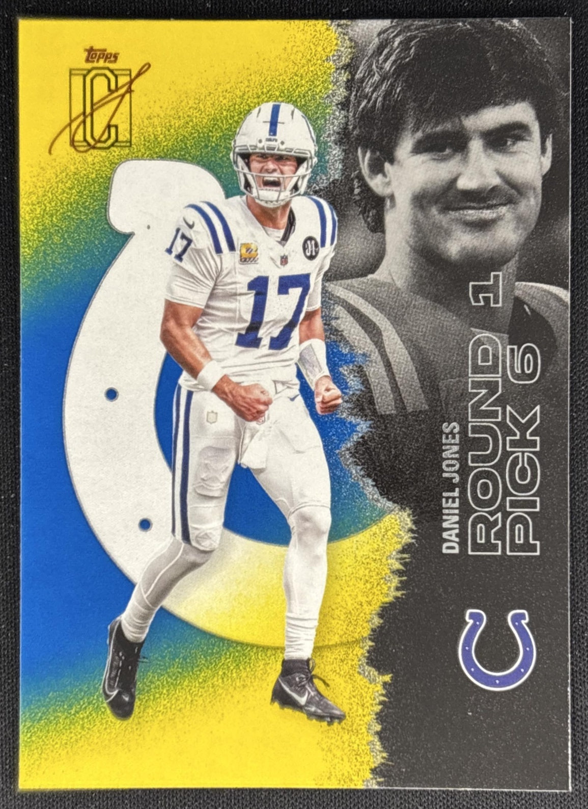 Daniel Jones 2025 Topps Signature Class Veteran Blue & Yellow Foil Colts Sports Trading Cards