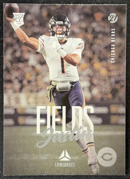 Justin Fields 2021 Panini Chronicles Luminance Update Rookies Bears
