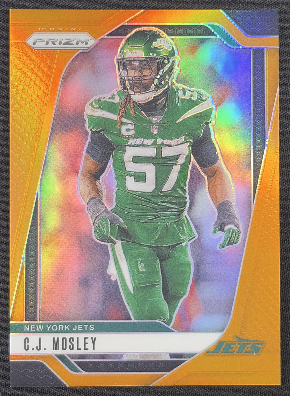 C.J. Mosley 2024 Panini Prizm Orange /249 Jets