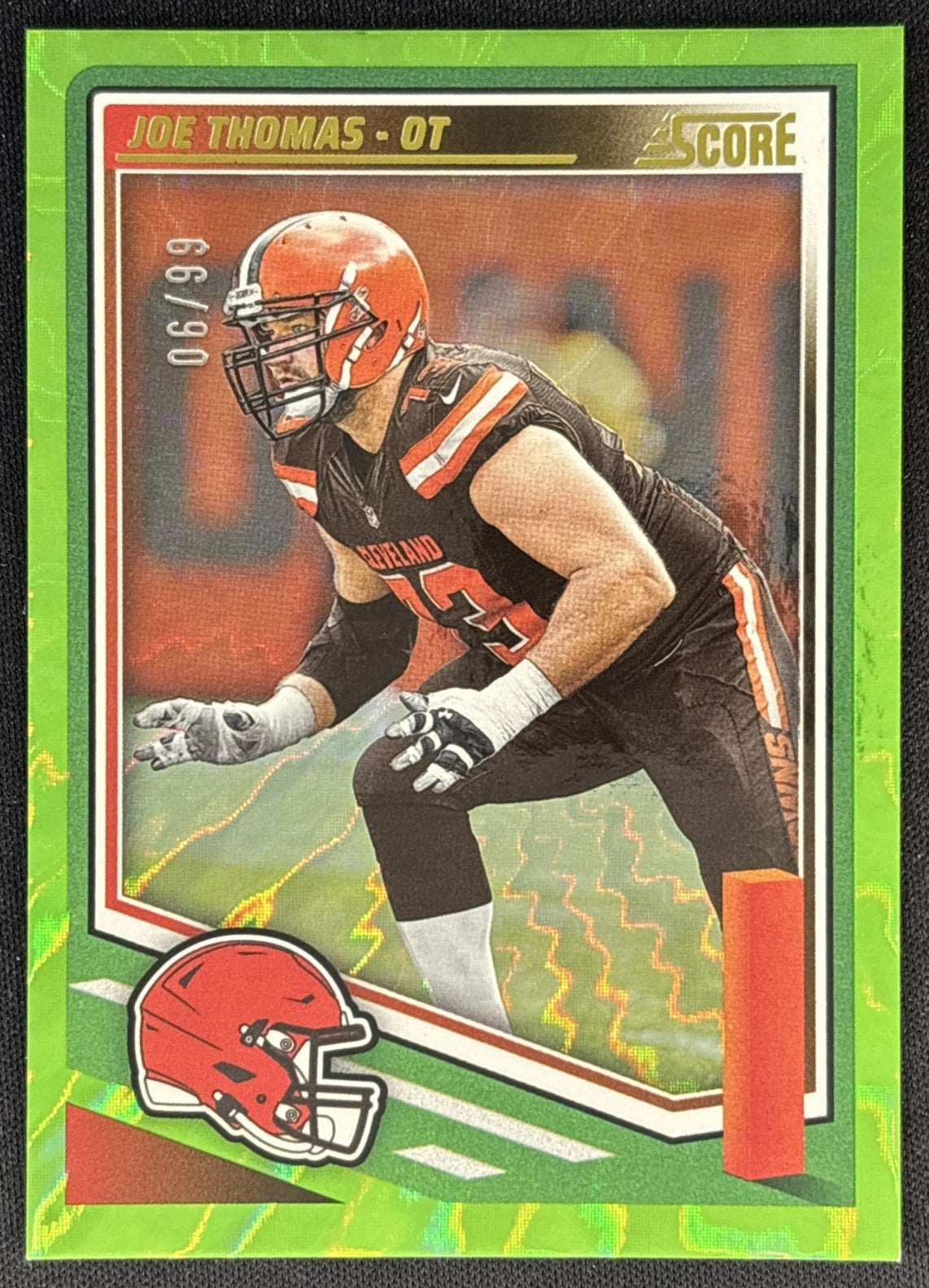 Joe Thomas 2025 Panini Score Electric /99 Browns front