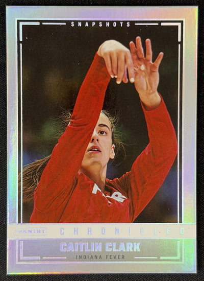 Caitlin Clark 2025 Panini Chronicled Snap Shots Holo Fever 94 Indiana Fever Sports Trading Card