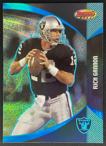 Rich Gannon 2003 Bowman's Best Blue /499 Raiders Sports Trading Cards