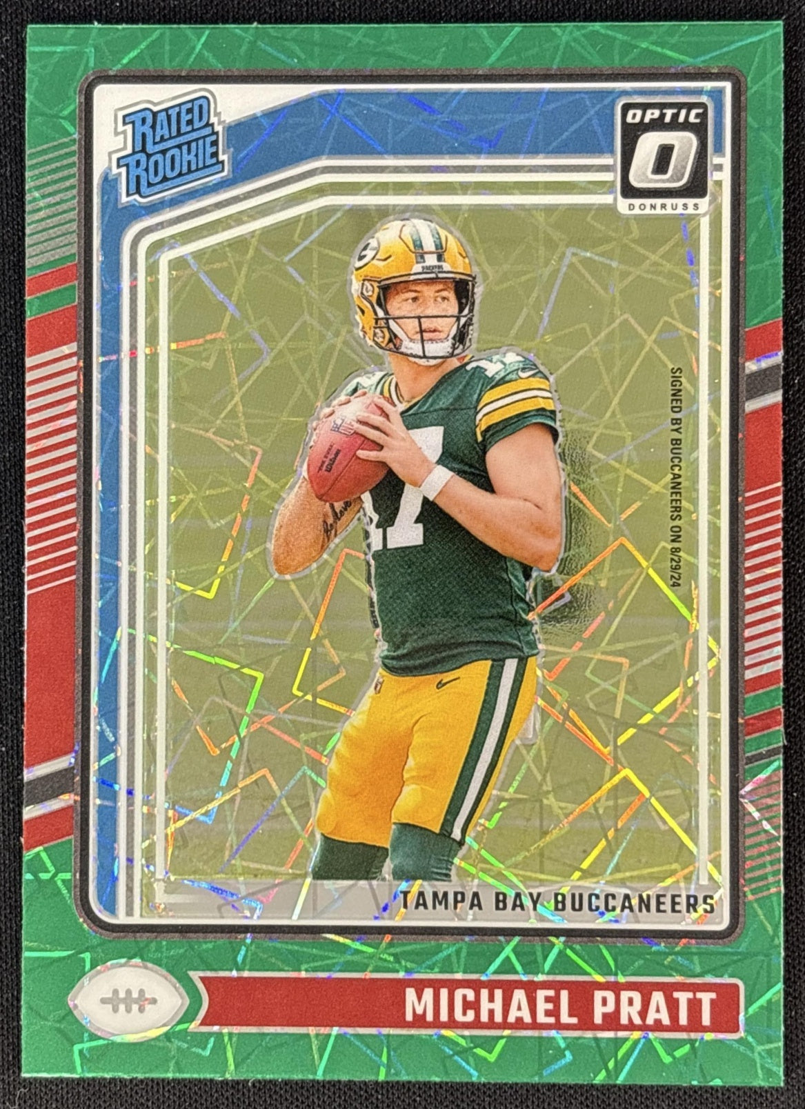 Michael Pratt 2024 Panini Donruss Optic Green Velocity Buccaneers