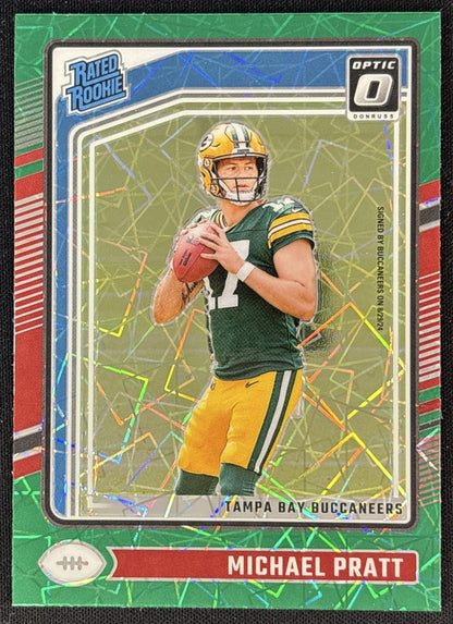 Michael Pratt 2024 Panini Donruss Optic Green Velocity Buccaneers