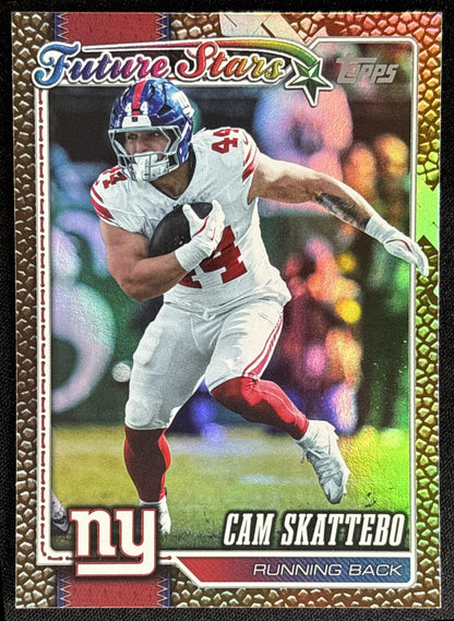 Cam Skattebo 2026 Topps Football Leather Foil Giants