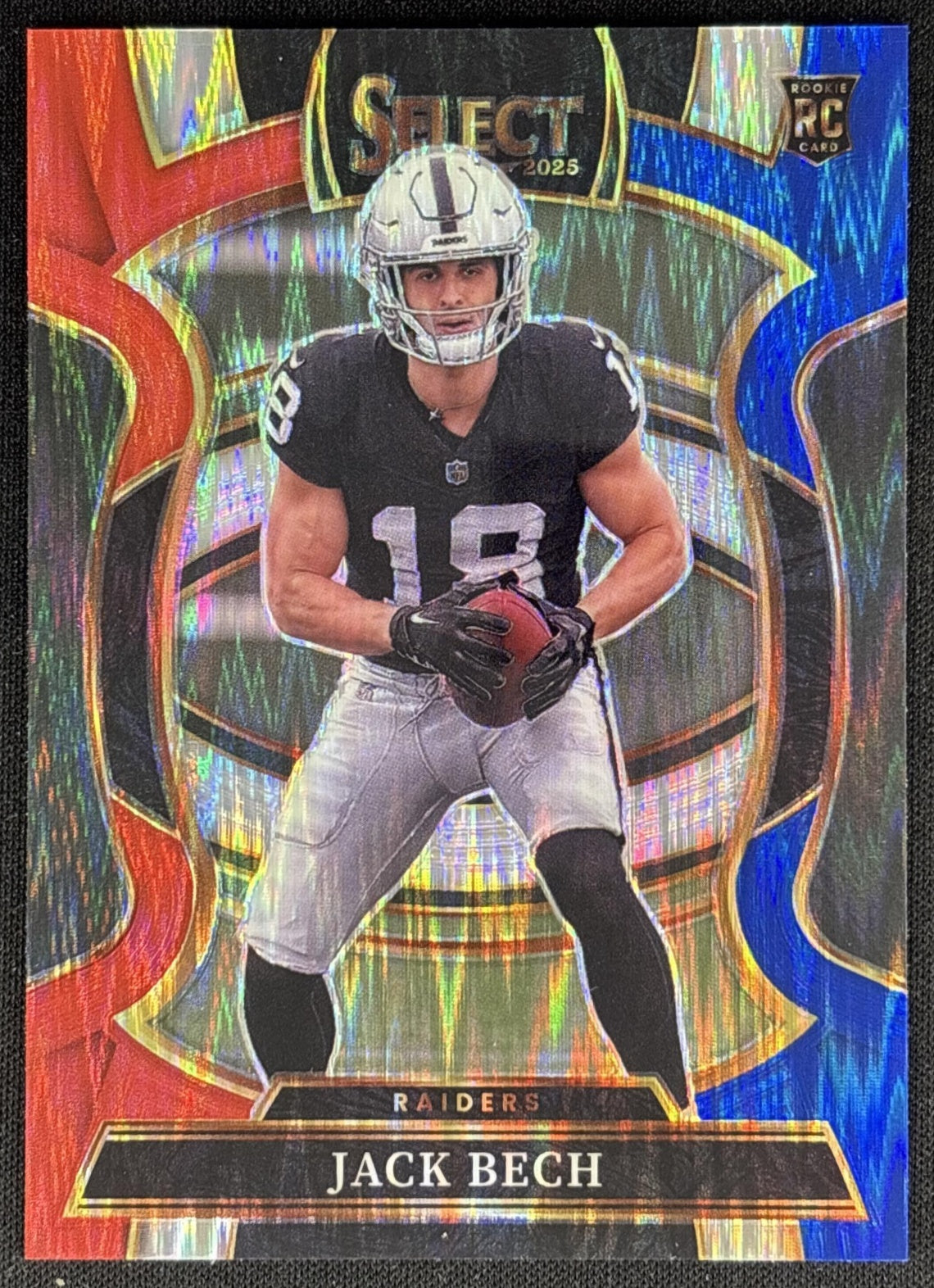 Jack Bech 2025 Panini Select Concourse Red and Blue Prizm Shock Raiders Sports Trading Cards