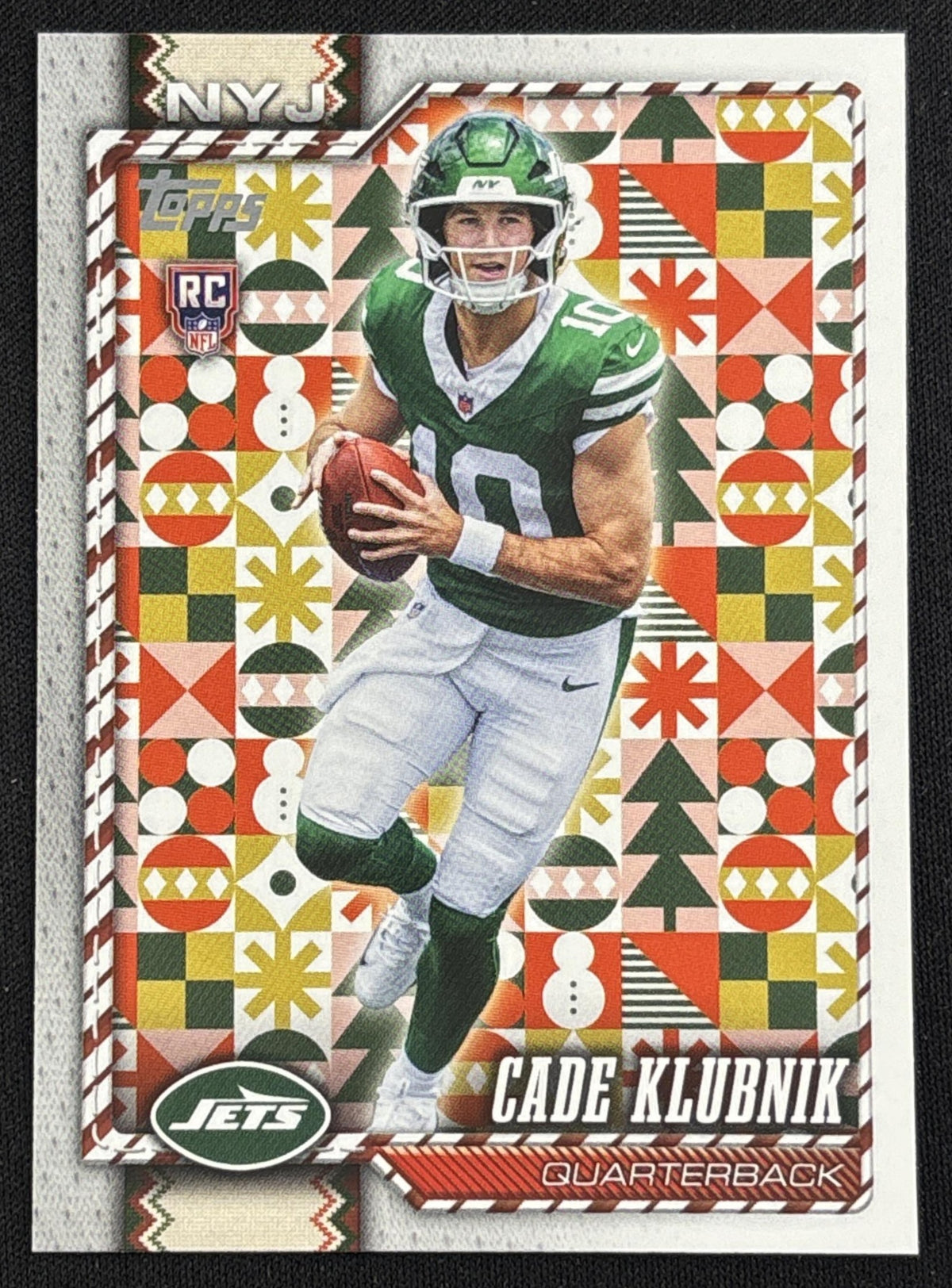 Cade Klubnik 2026 Topps Holiday Spirit Variation Jets Sports Trading Card