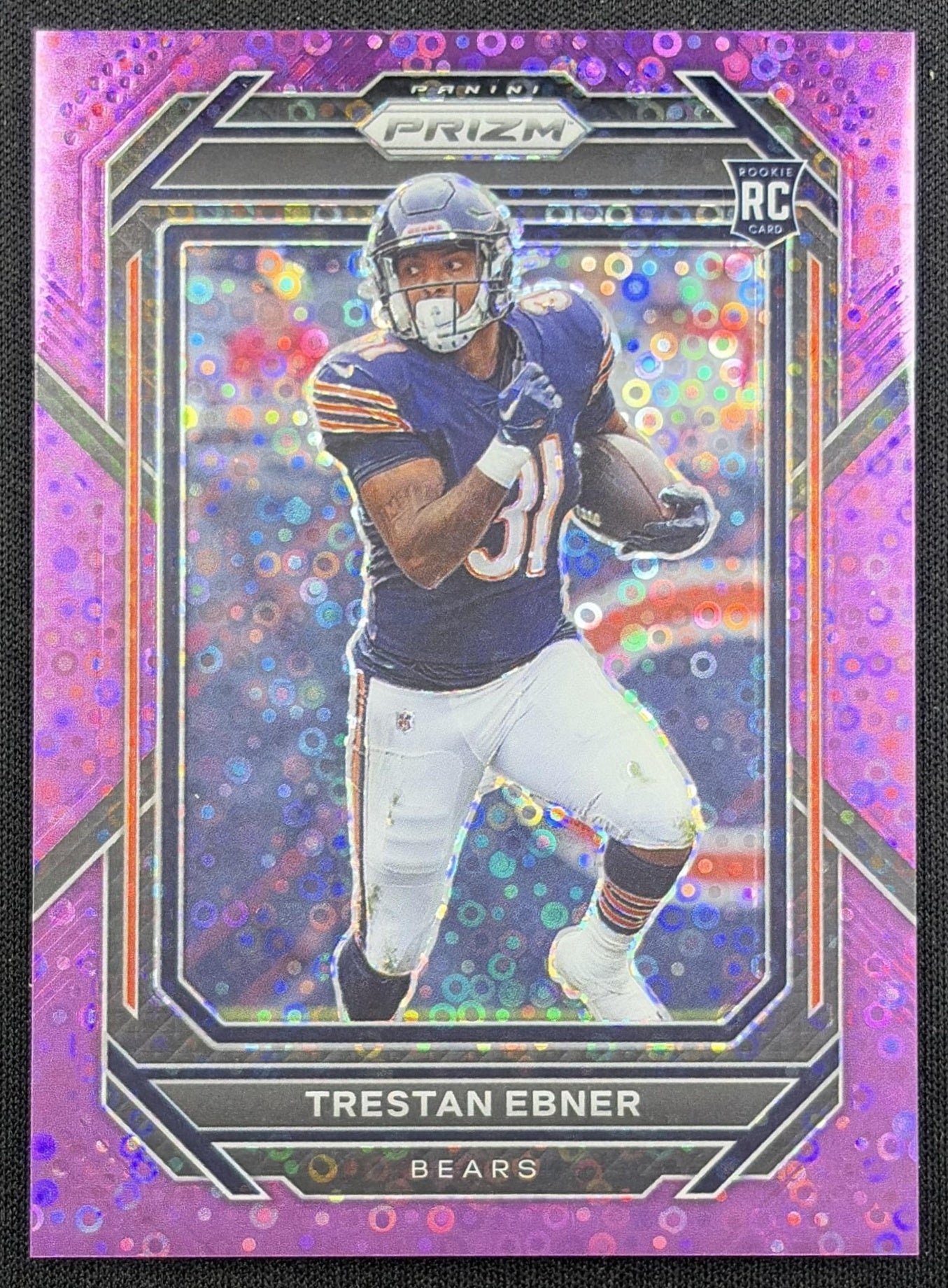 Trestan Ebner 2022 Panini Prizm No Huddle Purple /35 Bears