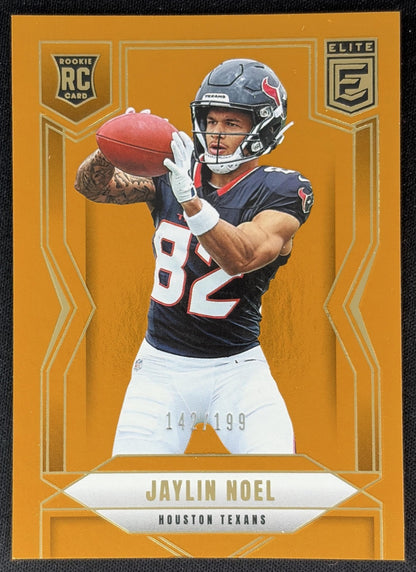 Jaylin Noel 2025 Panini Donruss Elite Rookies Orange /199 Texans Sports Trading Cards