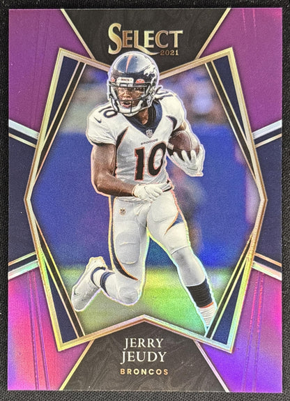 Jerry Jeudy 2021 Panini Select Purple Prizm /75