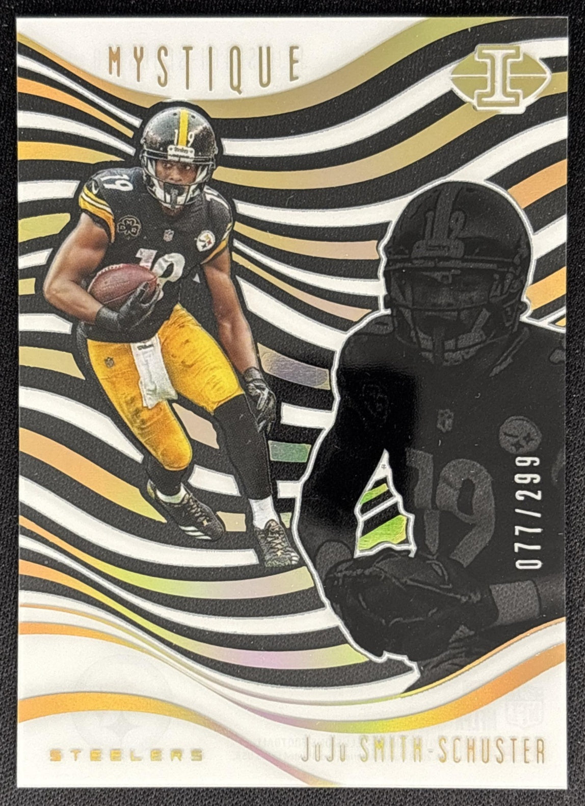 JuJu Smith-Schuster 2018 Panini Illusions Mystique Gold /299 Steelers front