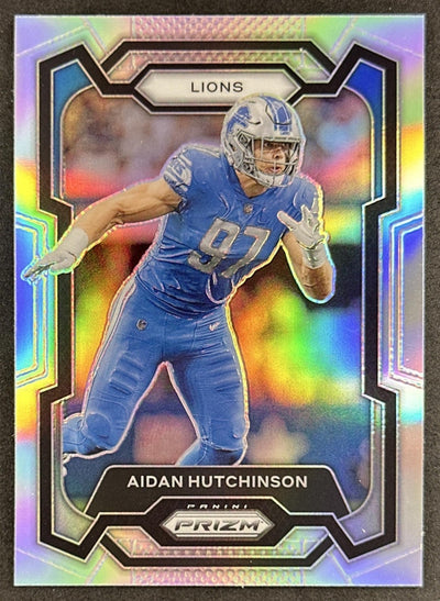 Aidan Hutchinson 2023 Panini Prizm Silver Lions Sports Trading Card