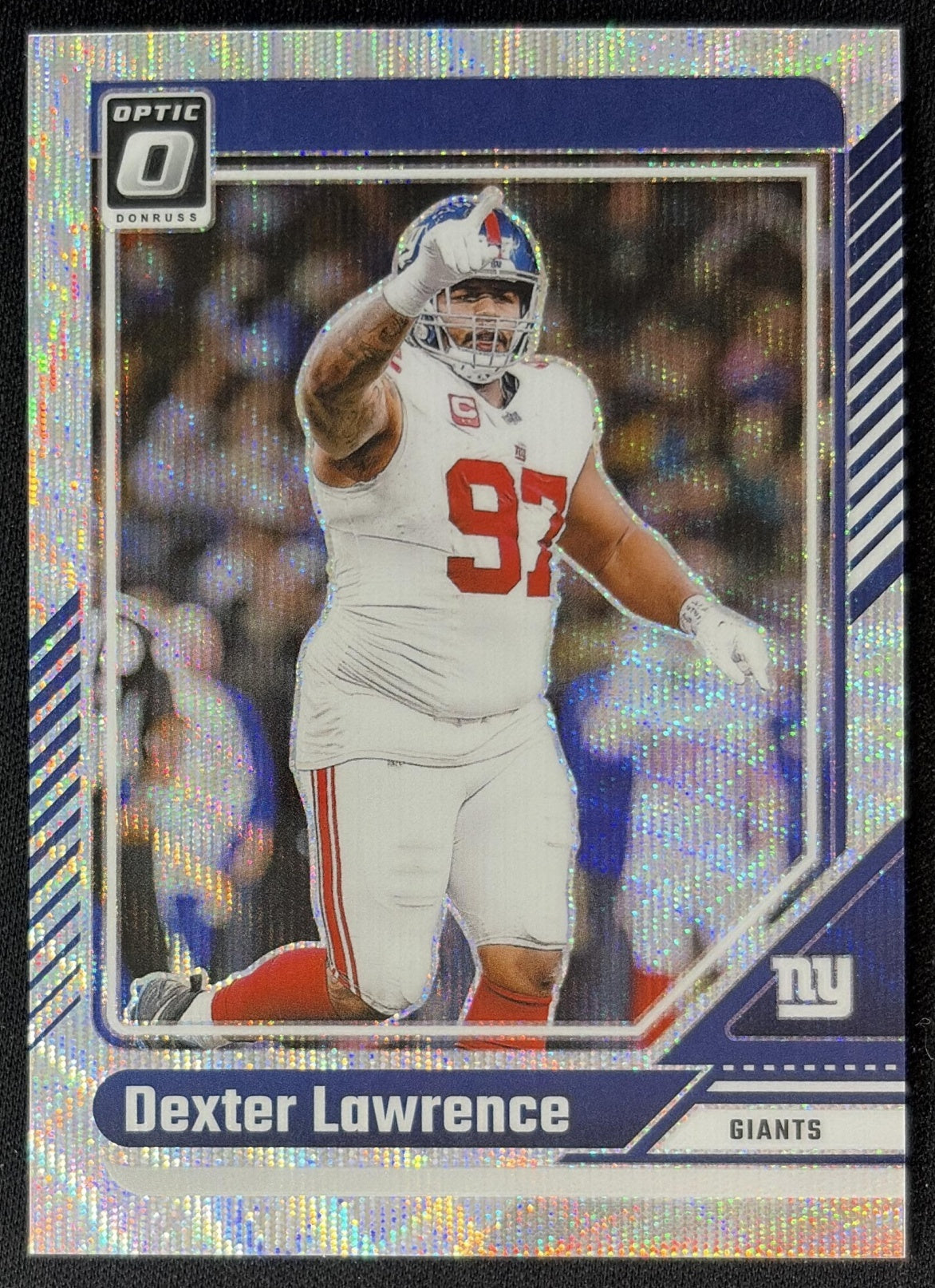 Dexter Lawrence 2024 Panini Donruss Optic Wave /300 Giants Sports Trading Cards