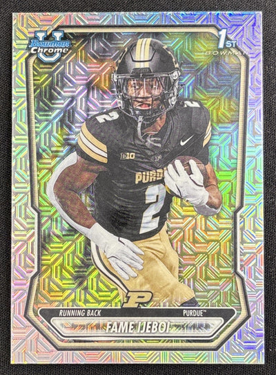 Fame Ijeboi 2026 Bowman Chrome Prospects Mojo Refractor Boilermakers Sports Trading Card
