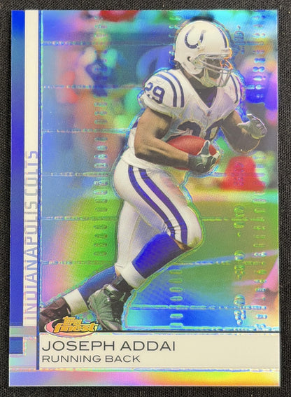Joseph Addai 2009 Topps Finest Blue Refractor /429 Colts