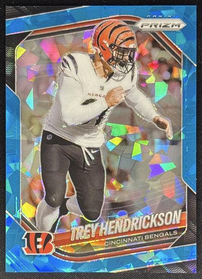 Trey Hendrickson 2025 Panini Prizm Blue Ice /99 Bengals Sports Trading Cards