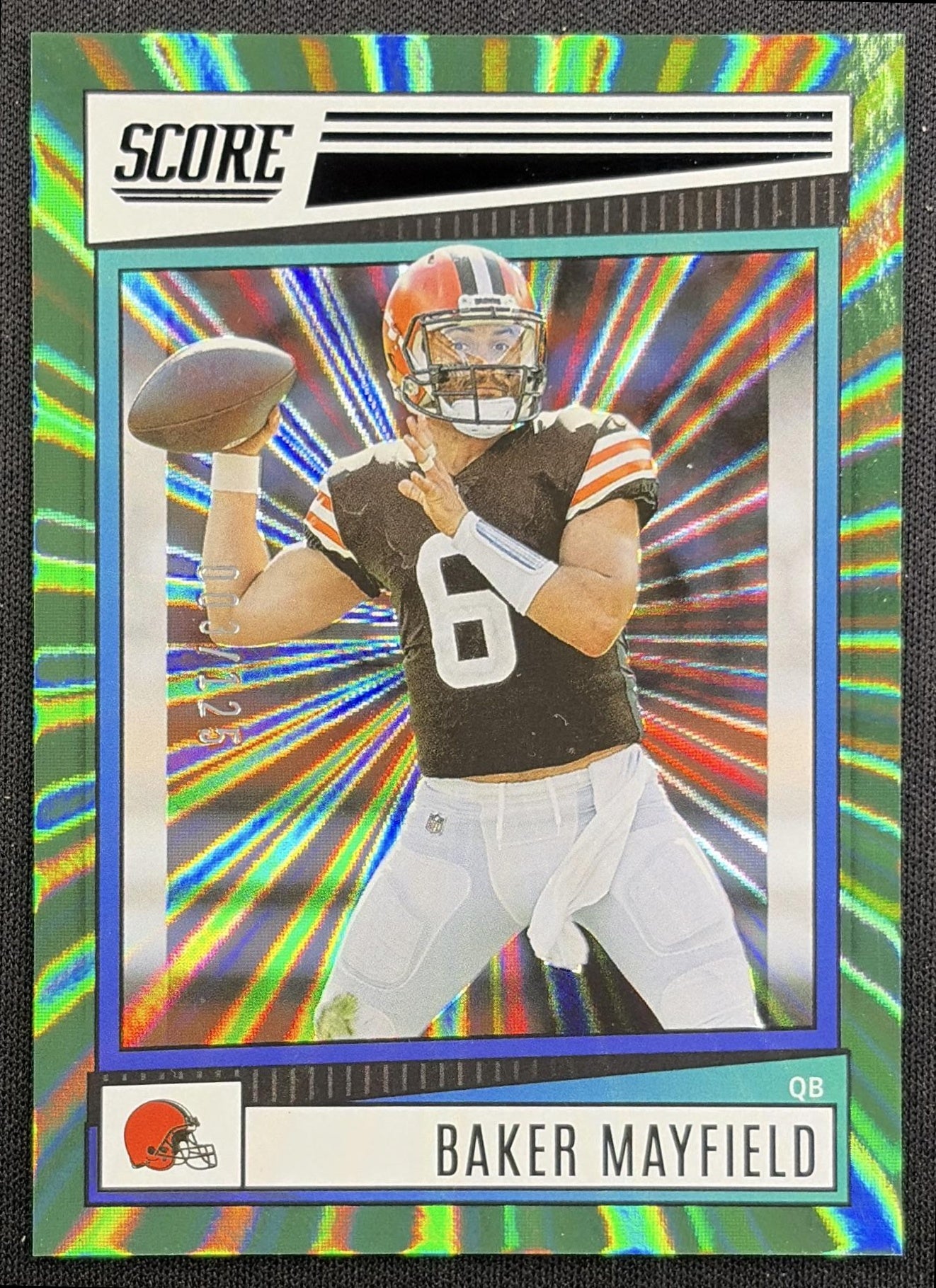 Baker Mayfield 2022 Panini Score Spokes /125 Browns