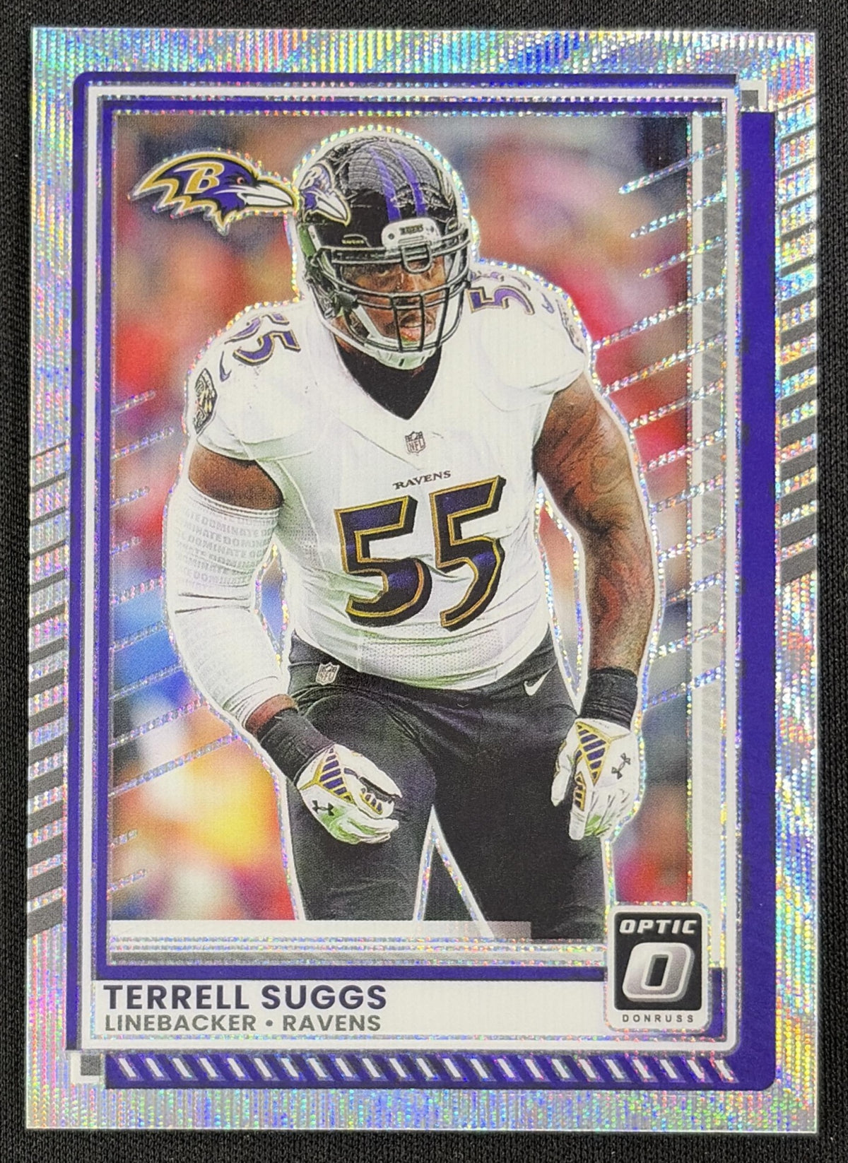 Terrell Suggs 2025 Panini Donruss Optic Wave Prizm /300 Ravens